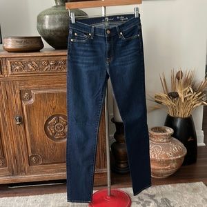 7 for All Mankind Dark Wash Slim Cigarette Jeans